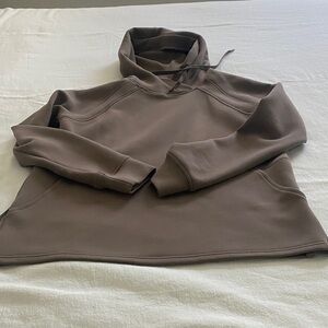 Hooded Pullover Sweater in Taupe